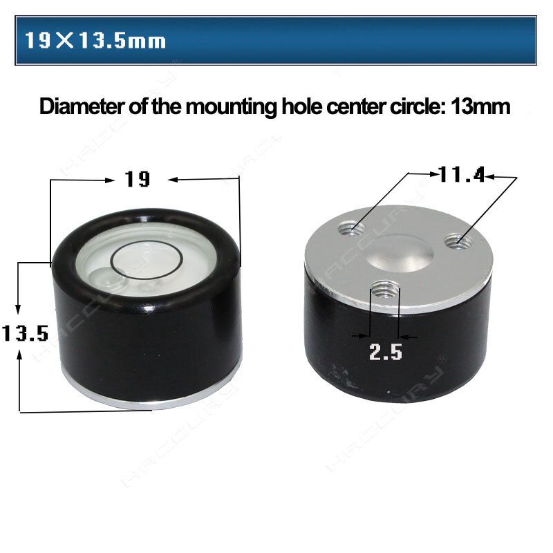Haccury center pole blisters måling stang kulfiberstang vaterpas boble kortlægning tilbehør hul diameter 32mm: Hvid boble 1 stk