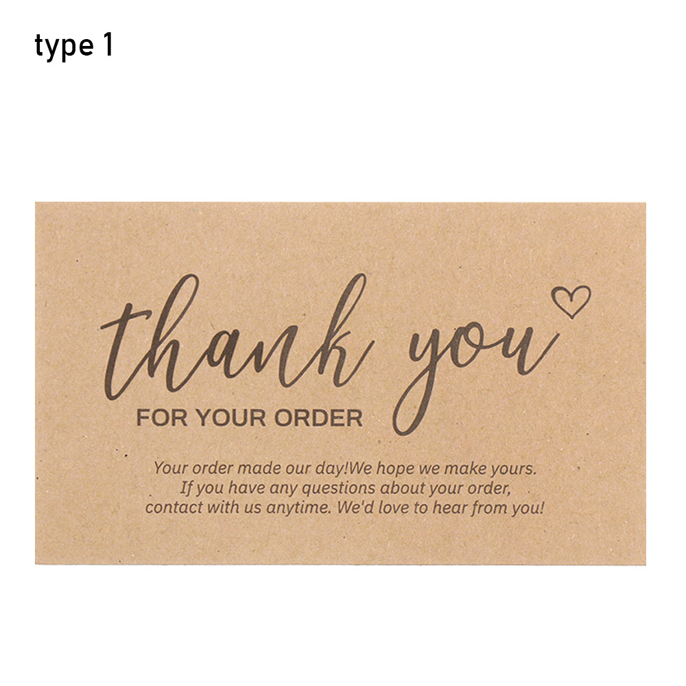 Cartes postales en papier kraft GT "Merci pour votre commande", cartes de voeux, attro, au détail en ligne, appréciation express, 30 pièces: WHITE