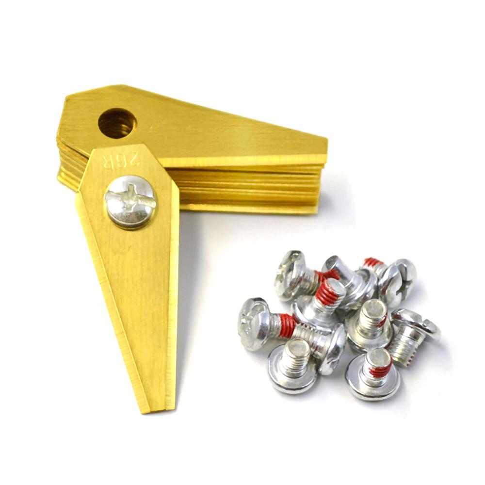 18PCS lawn Robot Blade Lawn Mower Blade Steel 1mm Automower Lawn Mower Blade Sharpener Set for Bosch Indego