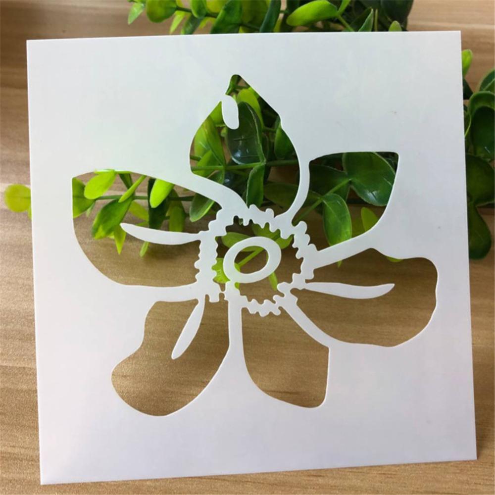 Flower series spray pattern children's hand copy newspaper hollow template student DIY painting graffiti coloring tool: 4