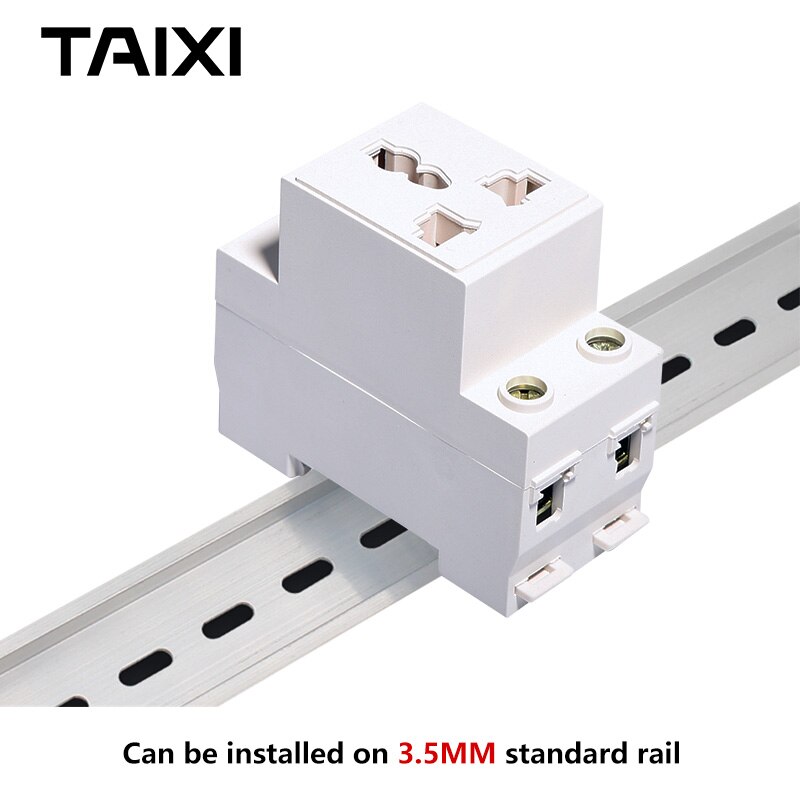 Din Rail Socket Modular Mount 23 Pins AC30 10A16A Universal Single Three Phase EU AUS JP UK Standard White Color