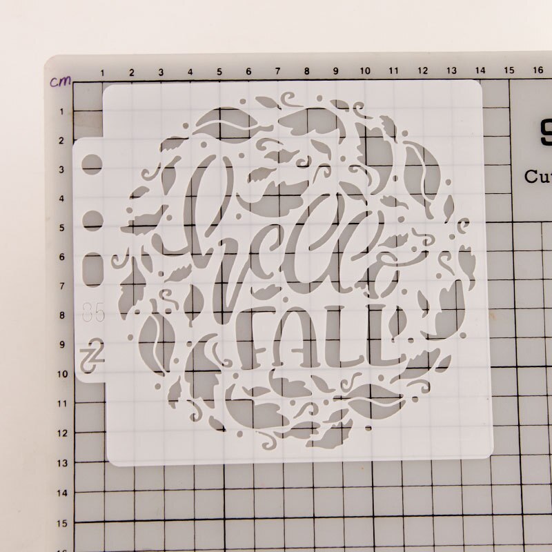 14.1cmx13cm Reusable Plastic Painting Templates Stencils Mold for Fabric, Scrapbook, Painting DIY Art Projects(Leaf) S85