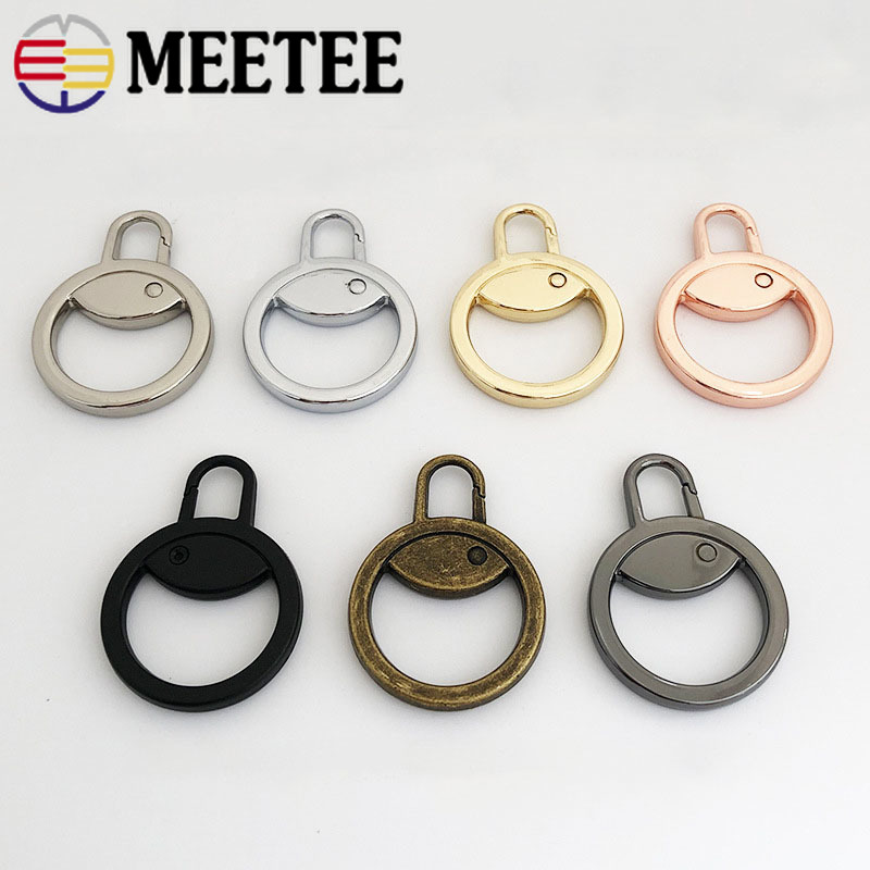 Tirador de cremallera de Metal, 5 piezas, 28x38mm, tirador de cremallera, bolsa, Kits de reparación, accesorios de costura DIY