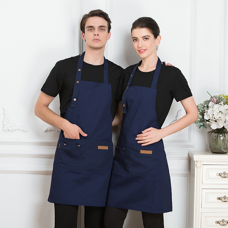 Delantales de cocina finos y cómodos para mujer y hombre, delantal de trabajo de Chef para parrilla, restaurante, Bar, tienda, cafeterías, uniforme de estudios de uñas de belleza