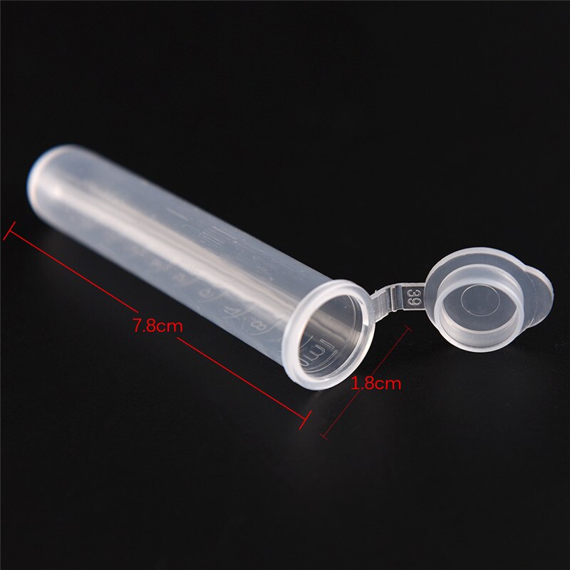 Tubo de prueba de Micro plástico transparente 10 Uds., Vial centrífugo, envase tapa a presión para muestras de laboratorio, suministros de laboratorio