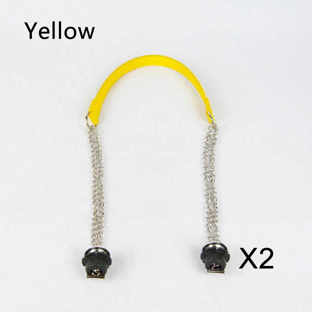 1 Pair Obag Silver Long Double OT Chain With Metal Plating Screw For OBag O bag Women Bag Shoulder HandBag: Yellow