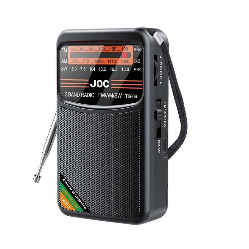 Mini Full Band Radio Portable Radio AM FM SW Multi-function Radio Excellent Reception Transistor Radio With Loud Speaker: Red