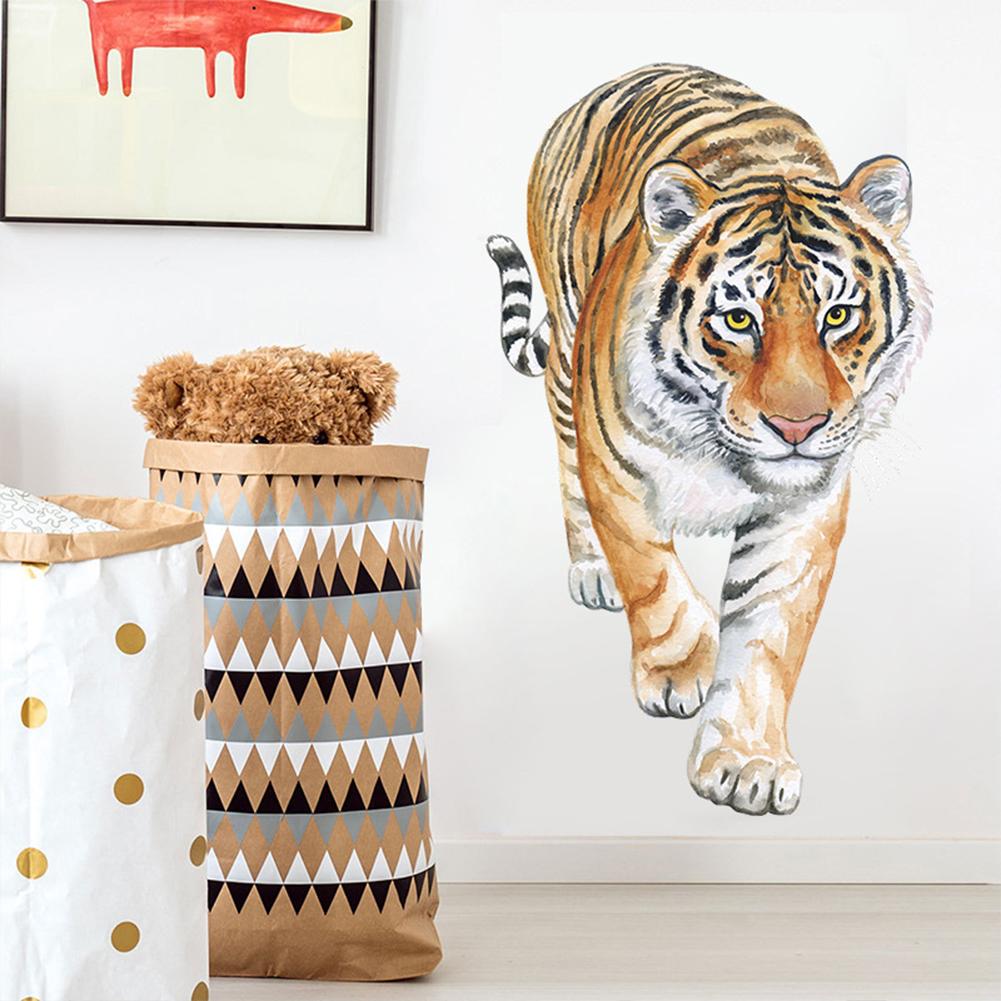 Tijger Print Muursticker Animal Behang Sticker Kinderen Slaapkamer Decoratie Woonkamer Home Decor Verwijderbare Decovative
