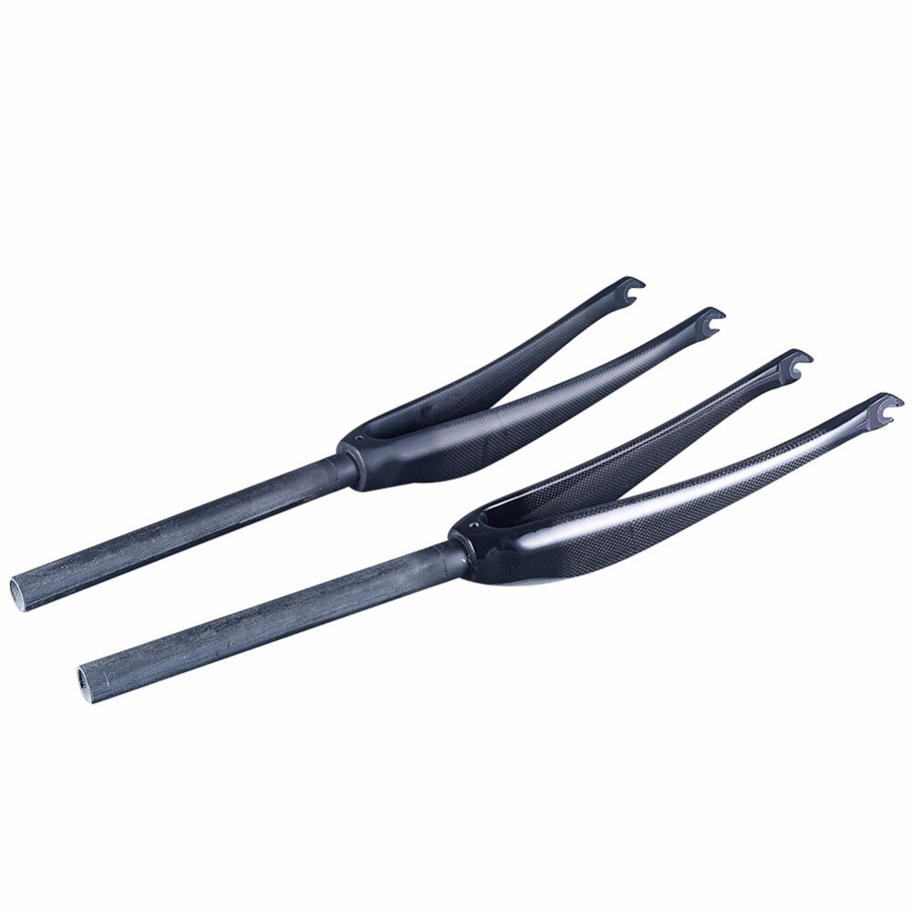Horquilla de carbono ultraligera para bicicleta de carretera 700C 1-1/8 "3 k negro mate 28,6mm bicicleta V Freno de carretera tenedores piezas de bicicleta 420g