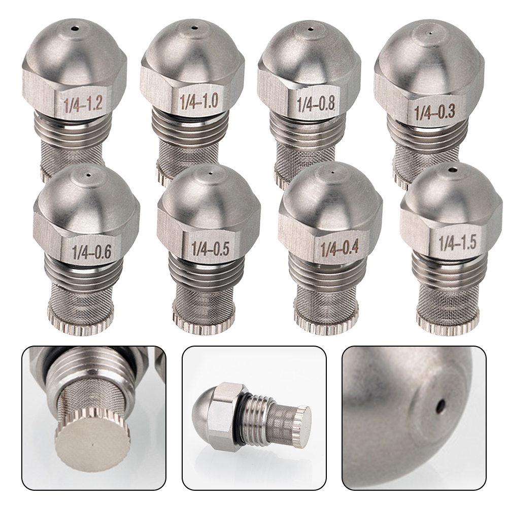 Zerstäubungsspray, Nebeldüse, Durchmesser 0,3–1,5 mm, feines Zerstäubungsspray, 1/4 BSPT, Hoch- und Niederdruck-Nebeldüse, Öffnung aus Edelstahl