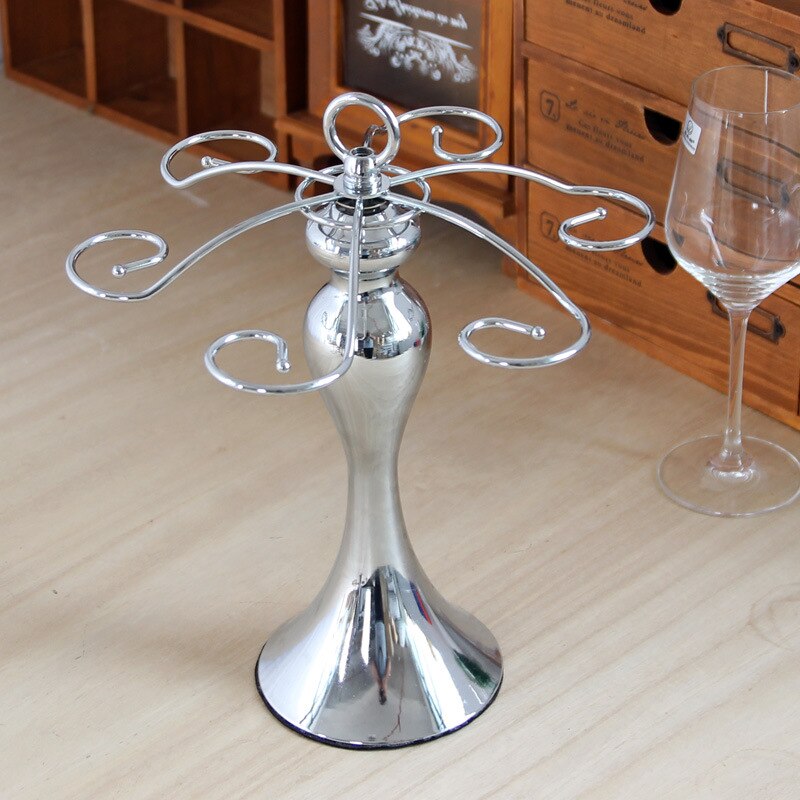 Pile créative en fer Art cubique | Pied haut, cadre en verre rouge, cuisine maison, Bar vin armoire à vin