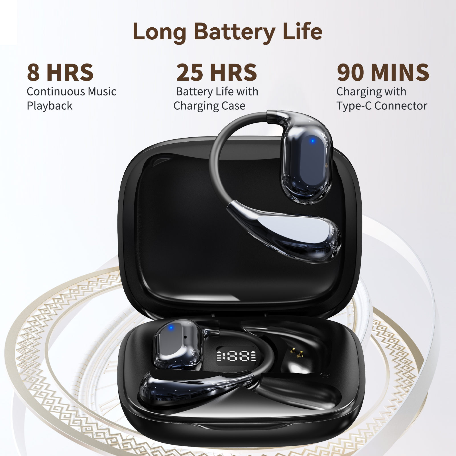 Translation Earbuds Real Time, 150 Languages AI Translator Earbuds,Headset Interpretive Device for Business, Travel, Study