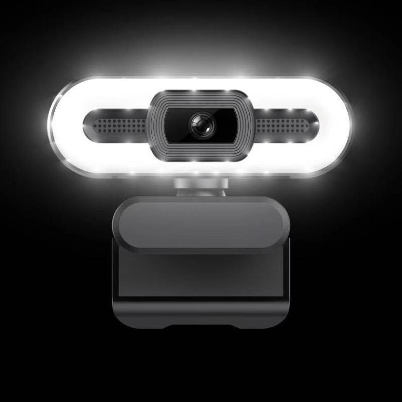 4K HD Webkamera Kostenloser Stock Ring Licht Schönheit Computer Kamera Autofokus Video Konferenz Netz Kamera Für Internet Berühmtheit Live