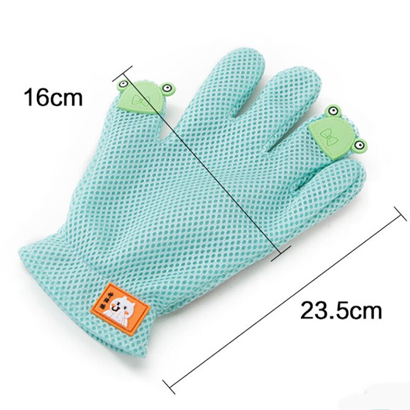 Gato cão grooming luva para gatos cabelo escova de desmancha pente luva pet filhote de cachorro banho massagem limpa removedor de cabelo escova luva maschas: Green Right