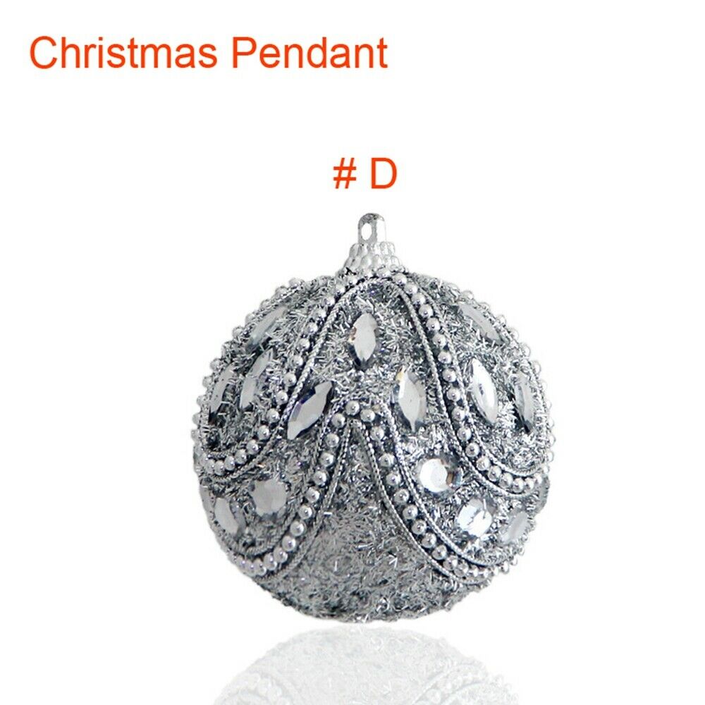 1pc jule plysj perle skum ball juletre ornament hengende kule ball anheng juletre dekorasjoner til hjemmet: D
