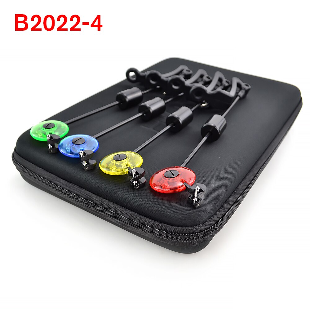 Hirisi LED Carp Fishing Swingers Off Indicator 4 Color In Ritse Case Carp Visuitrusting B2022: Bruin