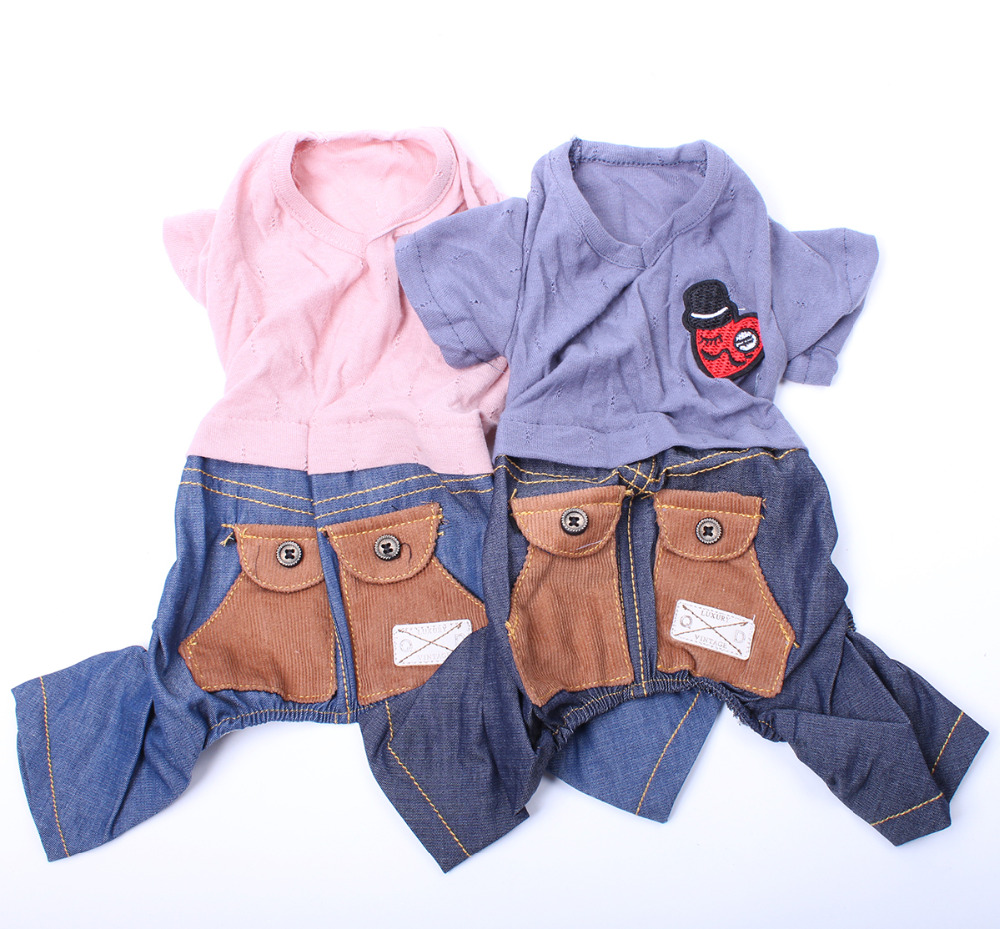 Mono vaquero para niño/niña, perro, mascota, pelele, gato, camiseta de cachorro, abrigo, chaqueta, pantalones, ropa de Primavera/Verano