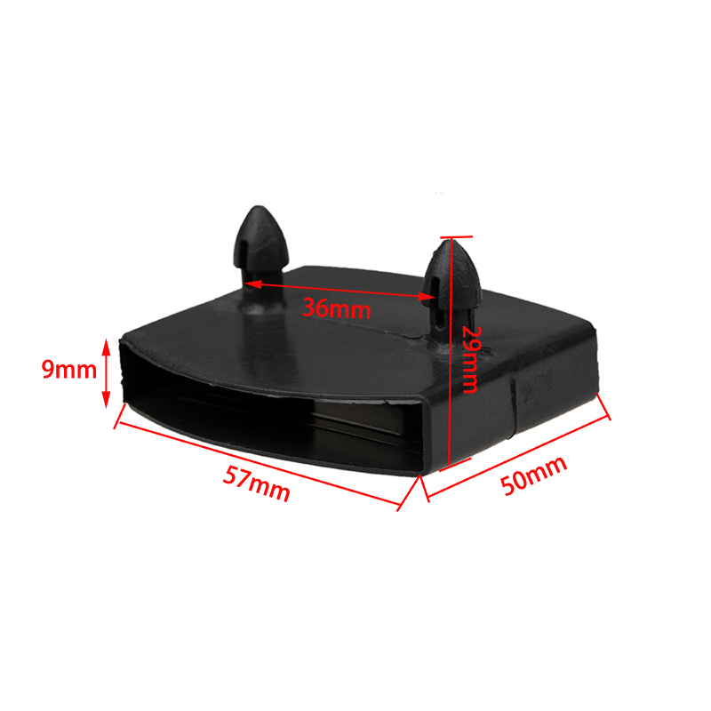 Reemplazo de plástico negro cuadrado para sofá cama, tapas de extremo central, funda de goma interior para cama de madera, piezas de marco, 10 Uds.: Castaño