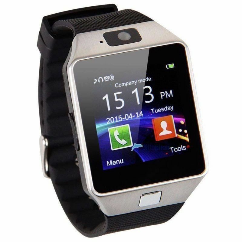 Touch Screen Smart Watch dz09 With Camera Bluetooth WristWatch SIM Card Smartwatch For Ios Android Phones Support Multi language: silver