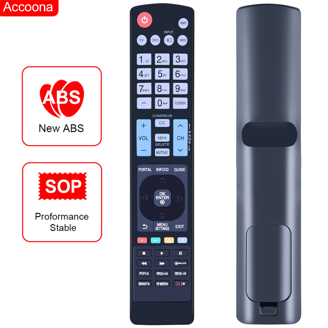 AKB7ino 55451 (HR-A906b) Télécommande | Pour TV 32sat 330H-Noir