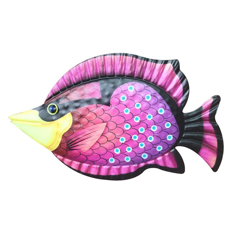 Metal Fish Wall Art For Home And Garden Decoration Outdoor Animales Jardin Colour Glass Statues Sculptures: PK