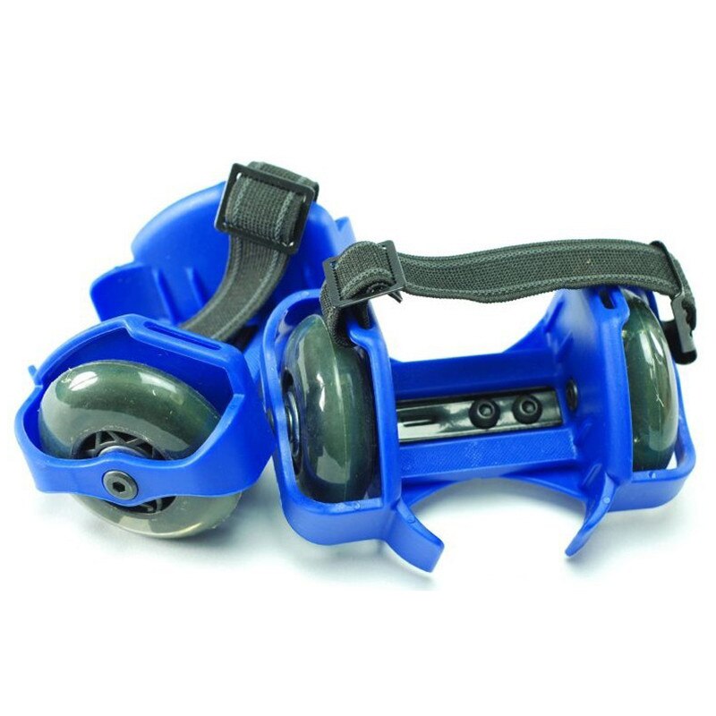 Colorful Flashing Roller Whirlwind Pulley Flash Wheels Heel Roller Adjustable Simply Roller Skating Shoes For Kids: Blue