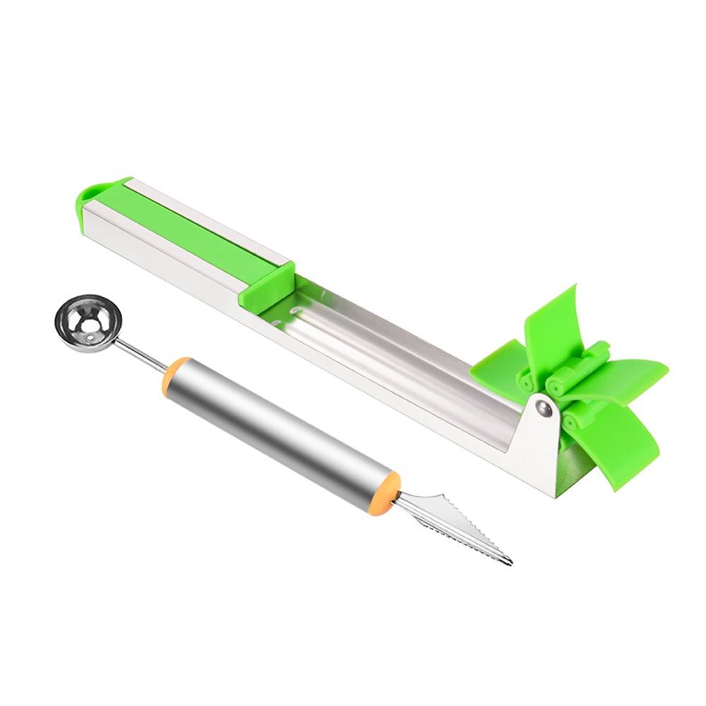 Watermelon Cutter Multi Melon Slicer Cutting Machine Stainless Steel Windmill Fruit Household Artifact Kitchen Tool