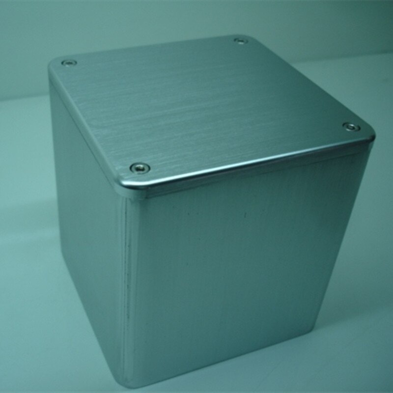 Transformer cover very fine brushed aluminum 110*110*110mm bright silver: Default Title