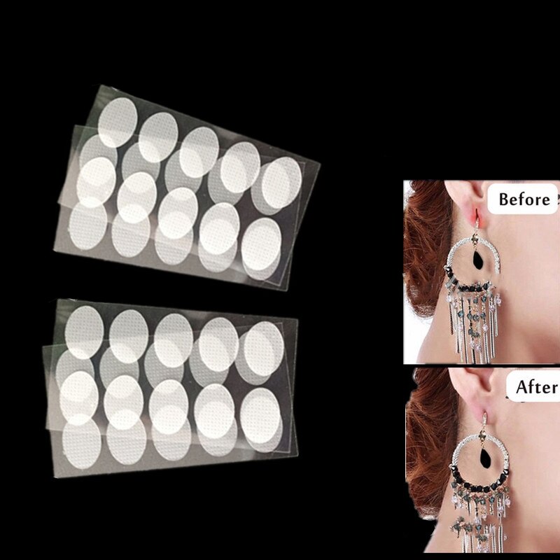 60PCs Invisible Ear Lift for Ear Lobe Support Tape for Stretched or Torn Ear Lobes Relieve Strain Ear Protector Makeup Tool Kits