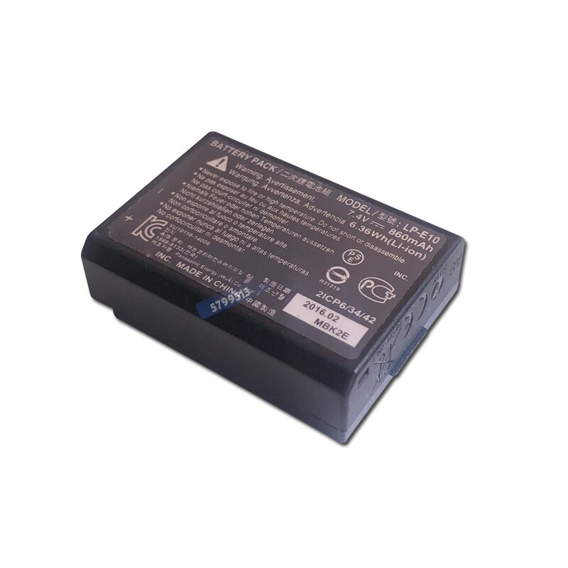1-10 kpl 7.4v 860 mah lp -e10 lp e10 lpe 10 kameran akku canon eos 1100d 1200d 1300d 1500d 3000d kiss  x50 x70 x80 rebel  t3 t5