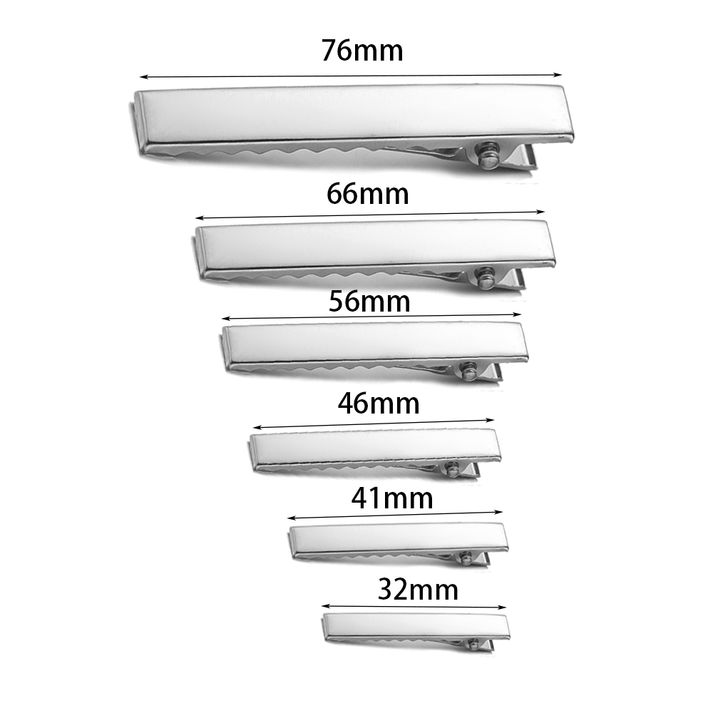 Clips de pico de pato de Metal para el cabello, horquillas para la cabeza, accesorios para la fabricación de joyas, Base de Clip, decoraciones, 50/20 piezas, 32-76mm