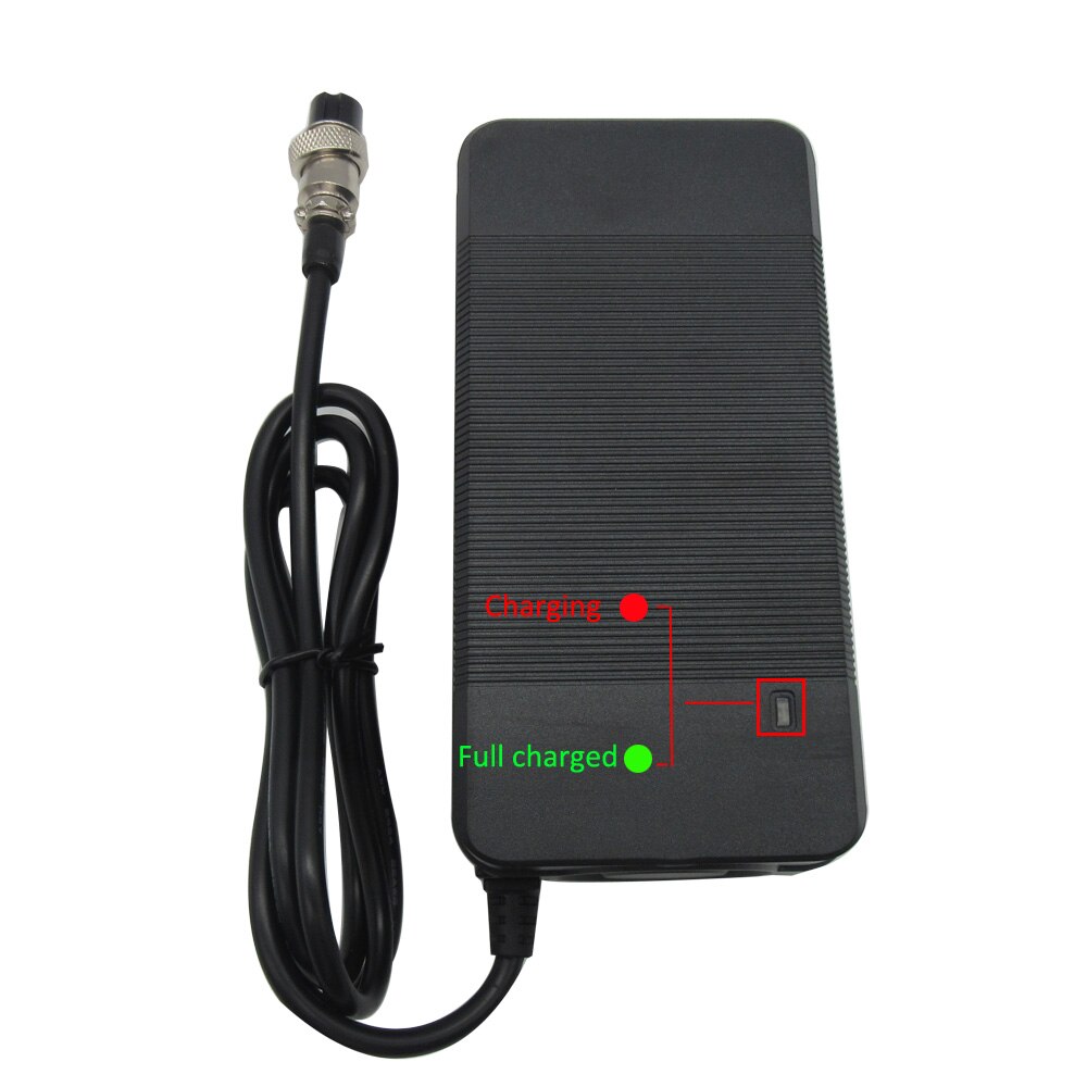 Chargeur de batterie au Lithium 58.8V 2a pour vélo et trottinette électrique, adaptateur pour batterie Li-ion 51.8V 52V 14S, GX16 XLRM avec ventilateur