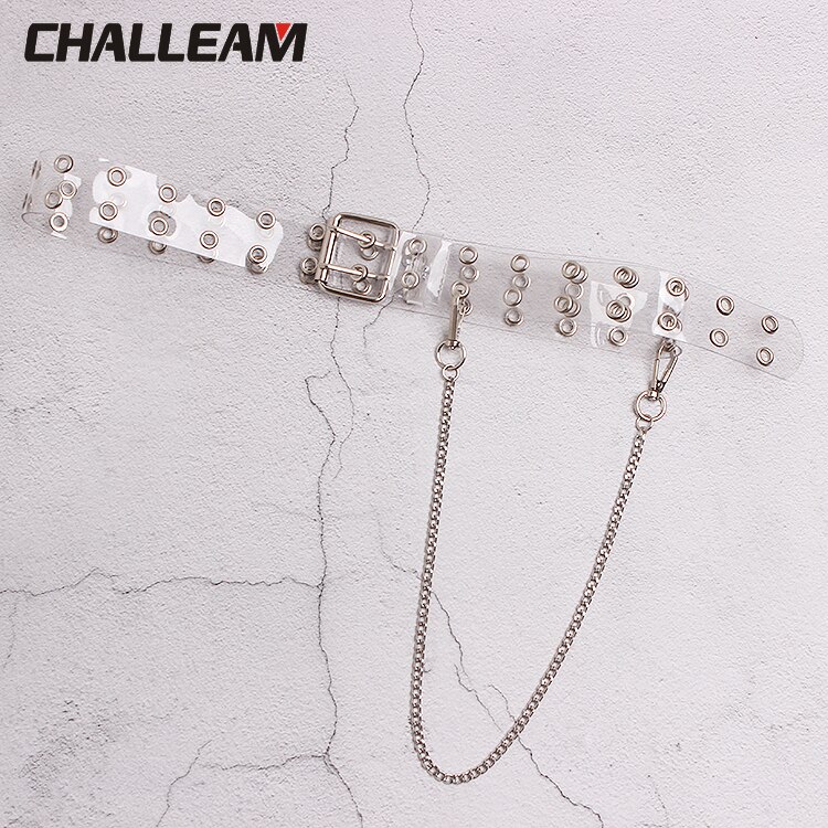 Zwei Reihe PVC Klar Gürtel Für Frauen Stift Schnalle Weiblichen Weiß Taille Hosen transparent Gürtel Damen Jeans Tülle Gürtel 154