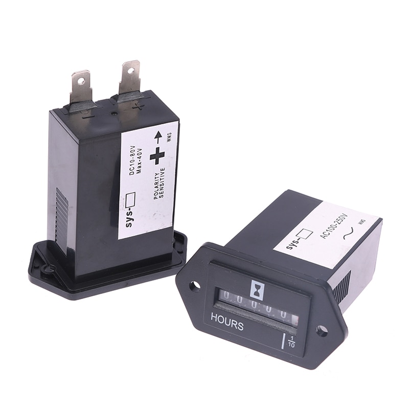 6 Cijfers 100-250V Ac 10-80V Dc Uurmeter, Complete Verzegelde Quartz-Timerteller SYS-1