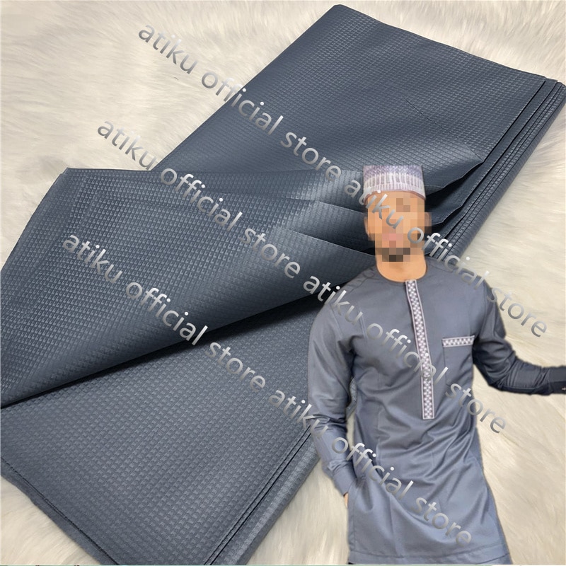 10 Meter Afrikanische Atiku Spitze Für Männer Tuch Atiku Stoff weiche Baumwolle Material für männer anzug beim30