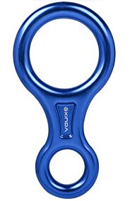 XINDA-Dispositivo de rappel para escalada en roca, 8 formas, ocho anillos, 45KN, descenso, Belay, mosquetón de rappel, Kit de descenso al aire libre: Blue