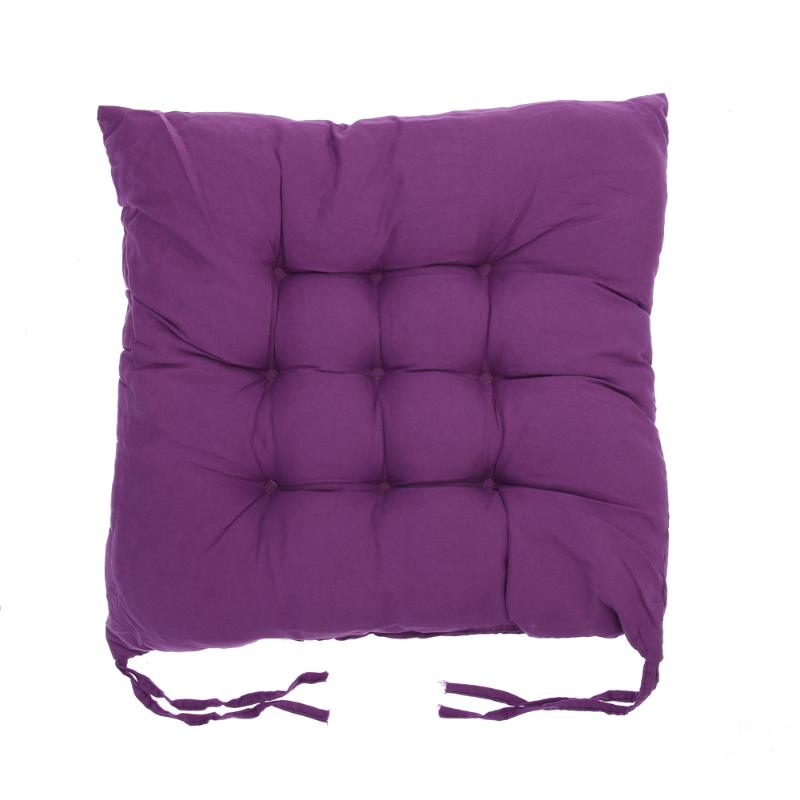 Zachte Comfortabele Katoenen Zitkussen Winter Office Bar Stoel Kussen Japan Stijl Mat Pad Home Decor Sierkussen Floor Kussens: Violet