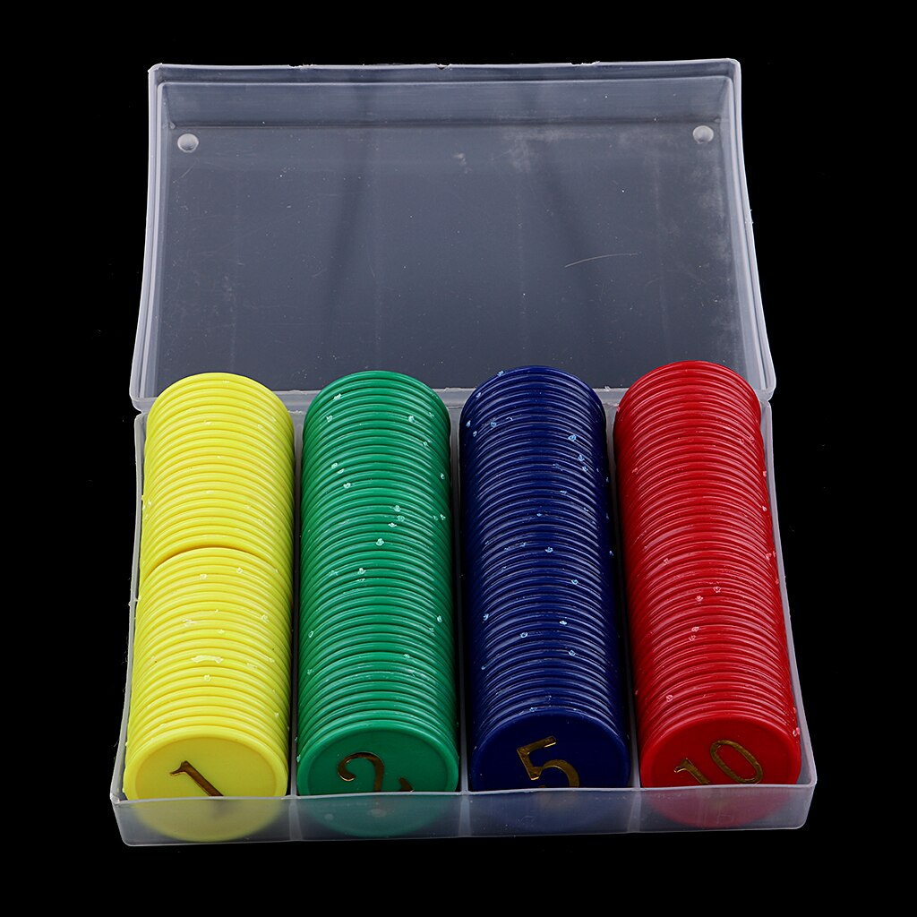 Bausatz Von 160 vier Farben Poker Chips Mit Lagerung Kasten Durchmesser 38