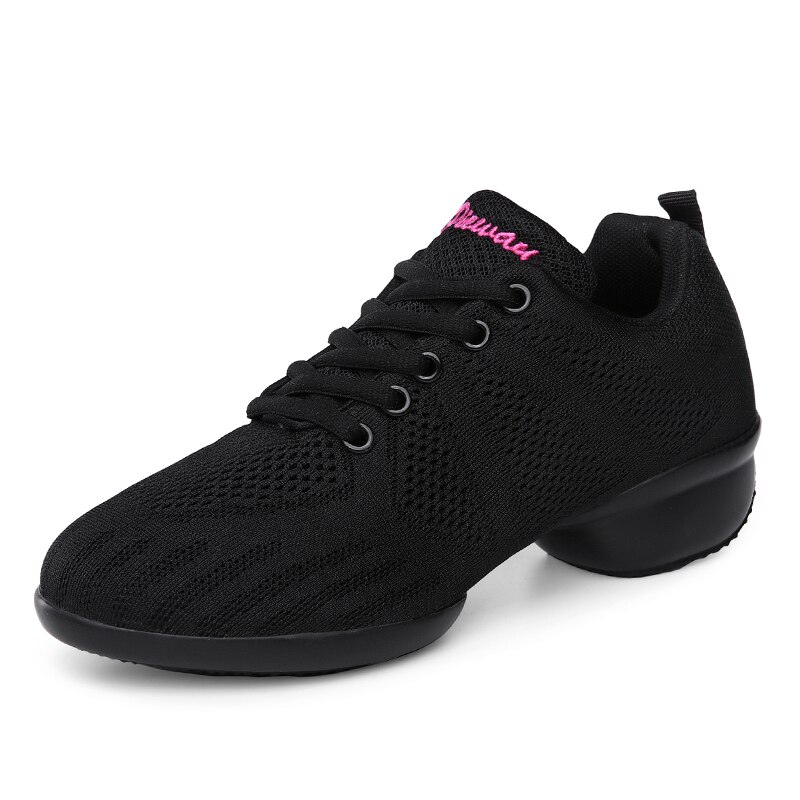 Dans Schoenen Voor Meisjes Sport Zachte Zool Adem Vrouwen Praktijk Schoenen Moderne Jazz Dansschoenen Sneakers Gratis: Black / 5