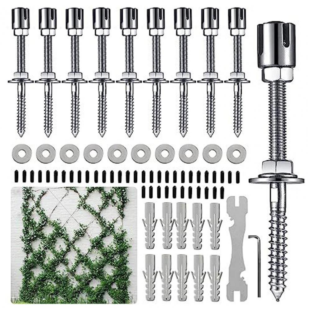 Masonry Climbing Rope Stainless Steel Plant Climbing Rope Set for Garden Yard Flexible Wall Wire Trellis Kit with for Indoor