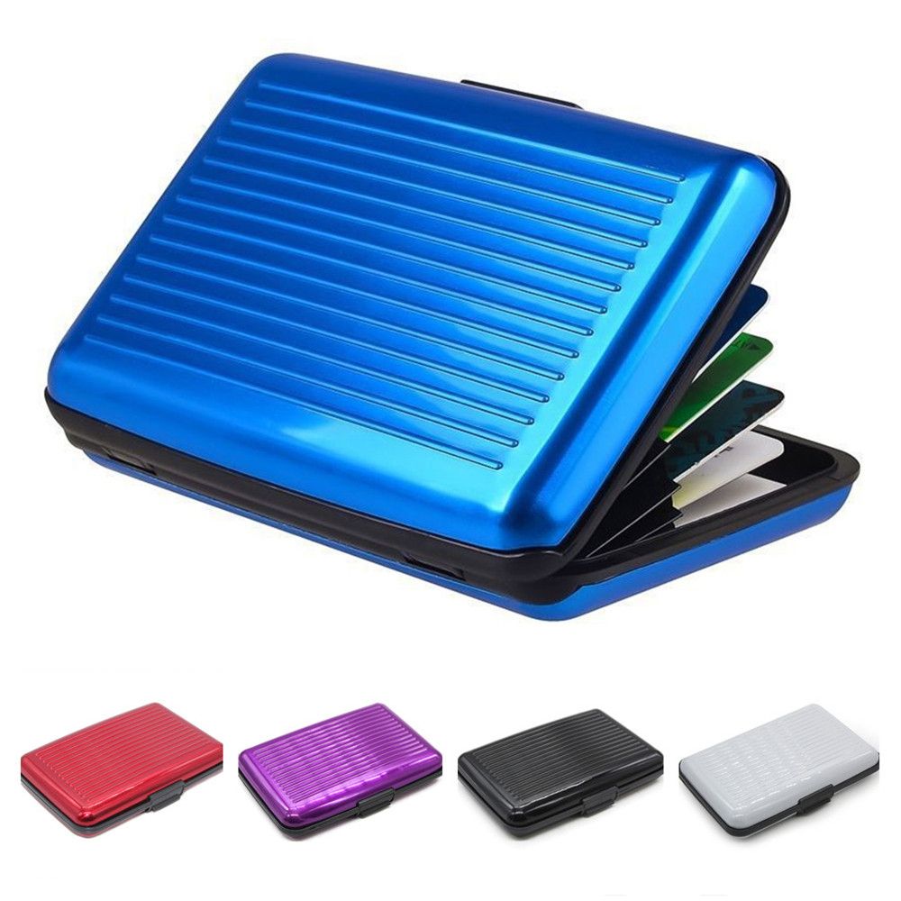 Aluminium Metalen Bankkaart Hard Case Card Wallet Id-kaart Houder Credit Card Holder Rfid Blocking Anti-Rfid Scanning Beschermen houder