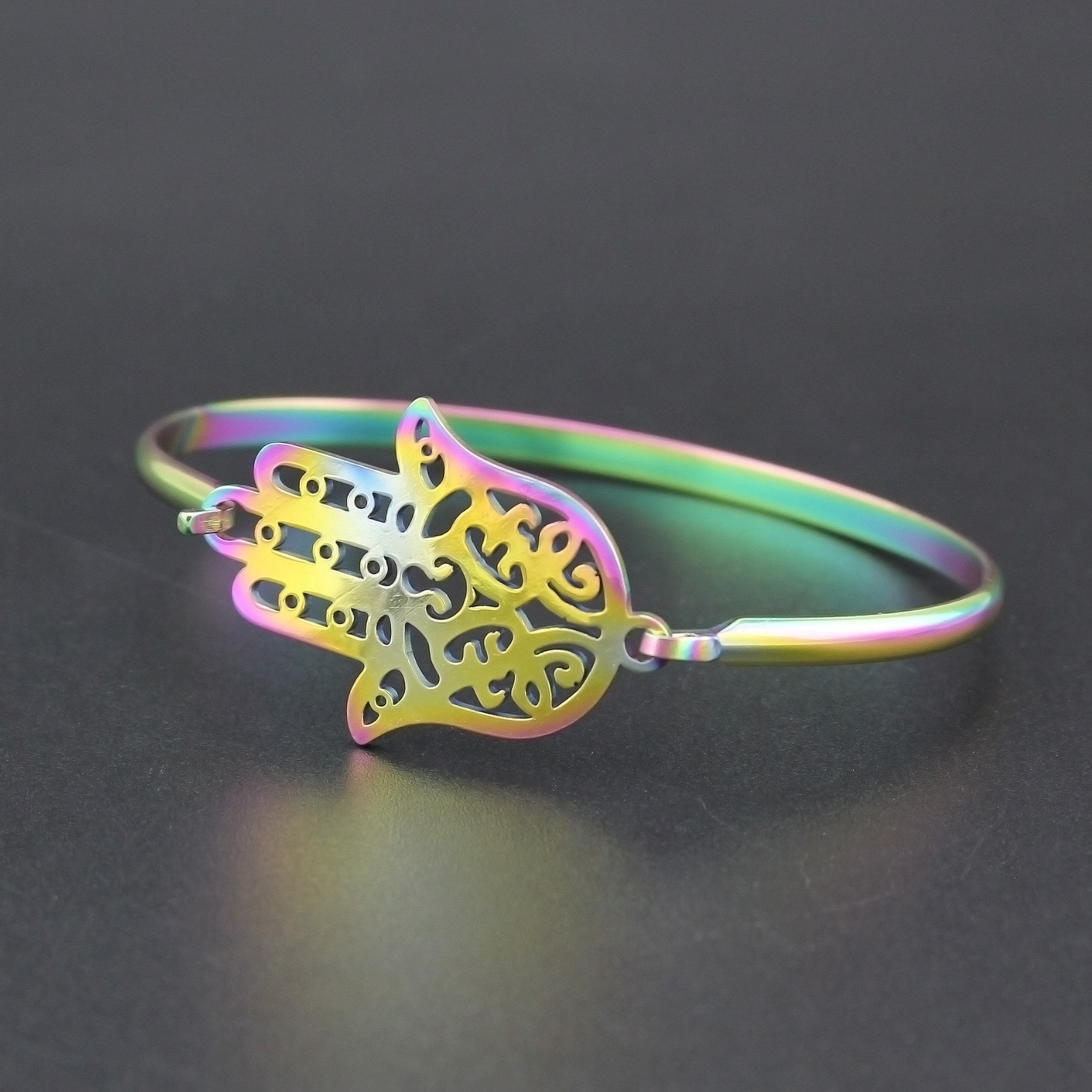 Hapiship Gold Farbe Edelstahl Herz Runde Liebe Armreif Armband Für Frauen Männer Schmuck Pulseras Mujer Brazaletes BX35