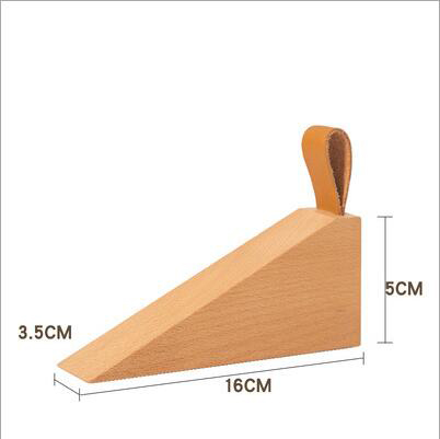 Butoir de cale de porte en bois 1 pièce, petite cale de butée de porte antidérapante pour le joint de bas de porte pour le bureau à domicile: Large Beech