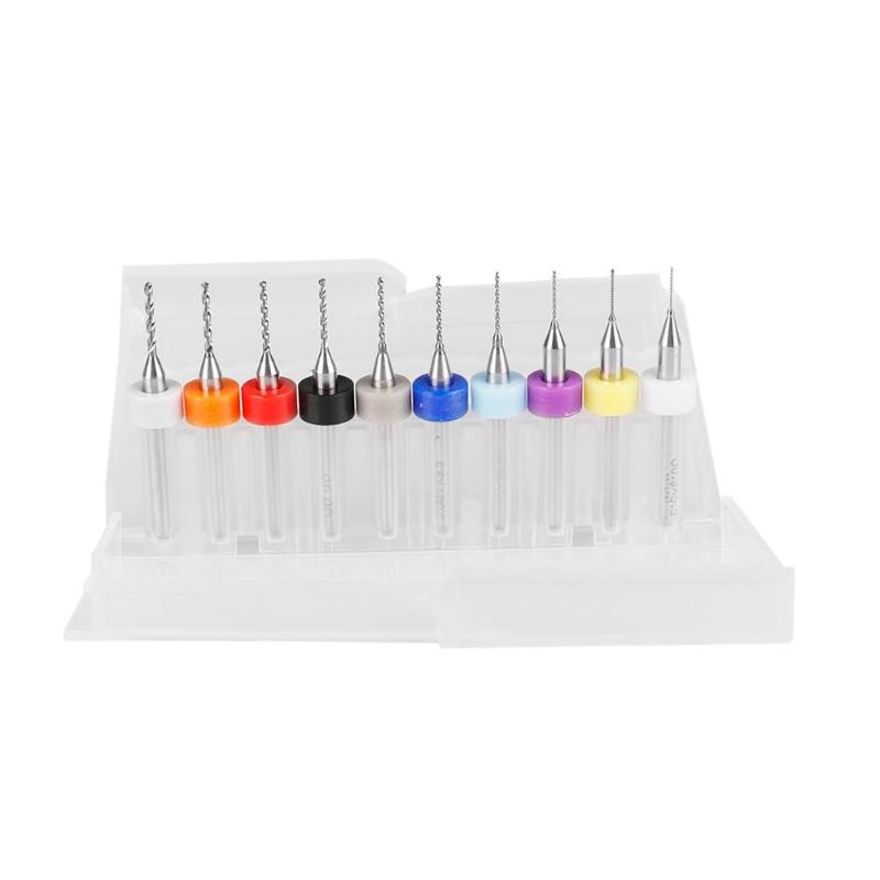 0.3-1.2mm acier au tungstène carbure foret ensemble pour métal horloger réparation Circuit imprimé tungstène montre réparation outil