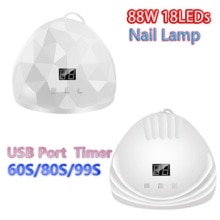 Mini lámpara UV/LED para uñas, 88W/9W, patrones personalizados, interfaz USB portátil, conveniente para uso doméstico, secador de uñas al por mayor