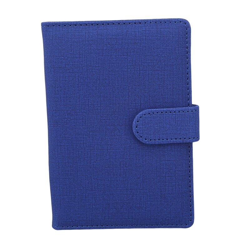 1 Pc Mode Pu Lederen Travel Draagbare Paspoort Kaarthouder Geval Effen Kleur Paspoort Beschermhoes Paspoort Cover: Navy blue