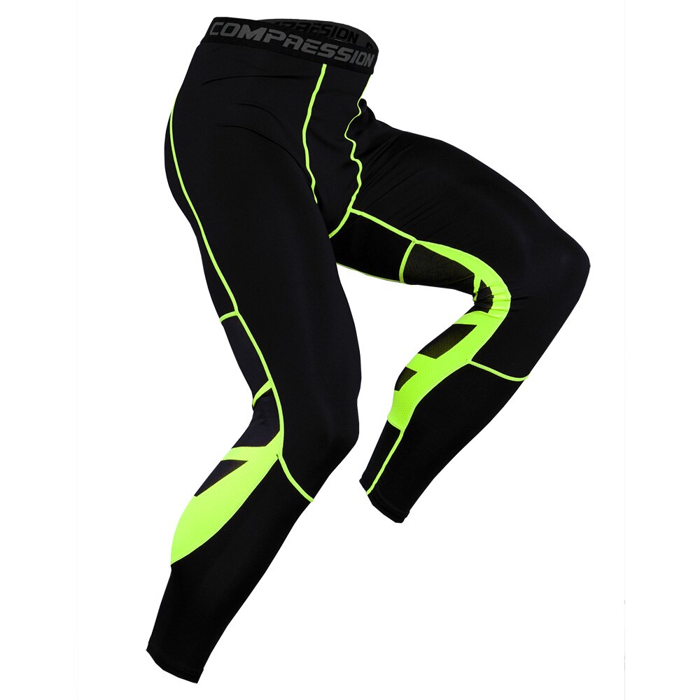 Monerffi mænd skinny leggings fitness joppers herre skinny sweatpants quick dry bodybuilding træning stramme bukser sportswear: Xl / Grøn