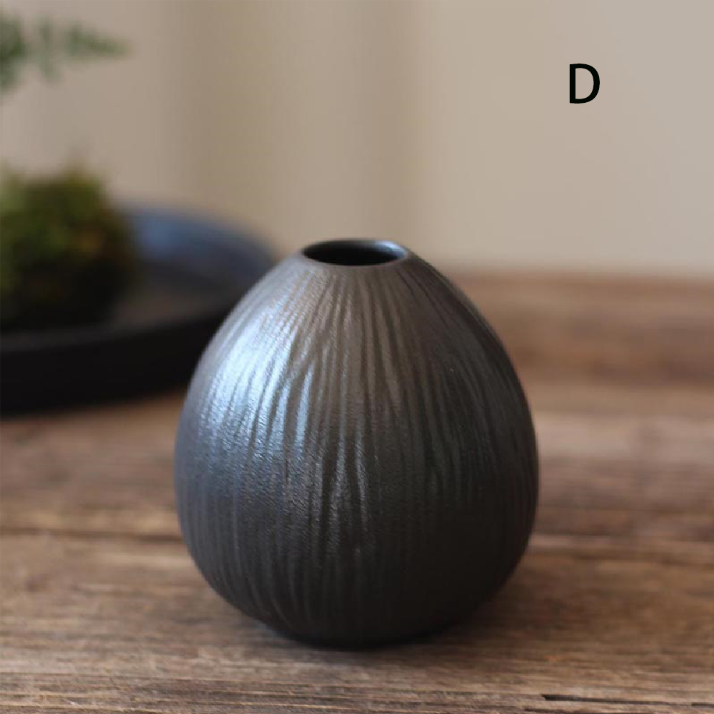 Décoration de vase en céramique Simple, décoration de table à manger de salon, petit vase de plante hydroponique: Bleu marine