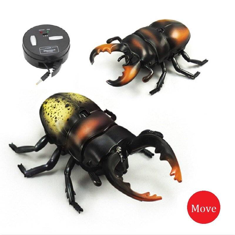 Novel Remote Control Likelife Beetle Shovel Collection Simulation of Insect Infrared RC Electric Mini Animal Toys Truely Robot