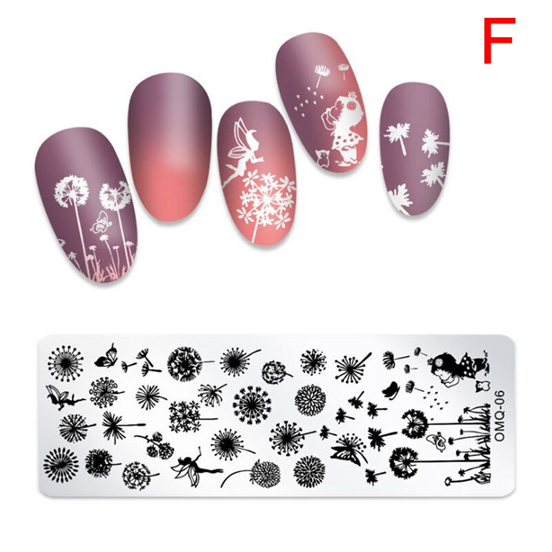 Noël ongles estampage plaques ligne photos ongle Art plaque ongles impression modèle: F
